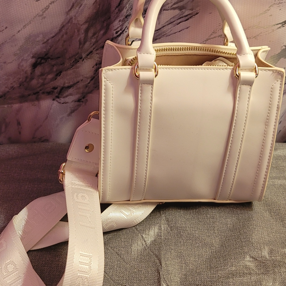 Madden Girl Cream Satchel with Gold Hardware - Picture 4 of 4